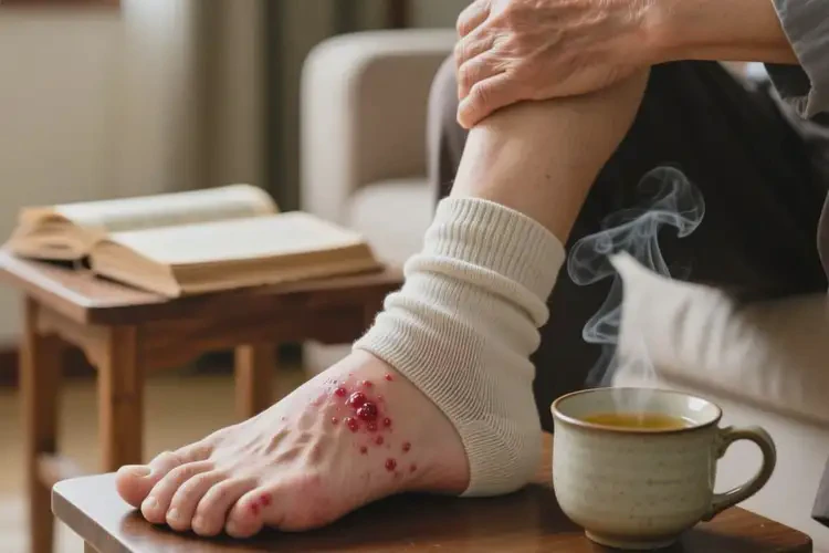 老年人脚上出现湿疹可以彻底自愈吗(图1)