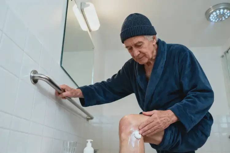 老年人大腿上长湿疹不管它会自己好吗(图1)