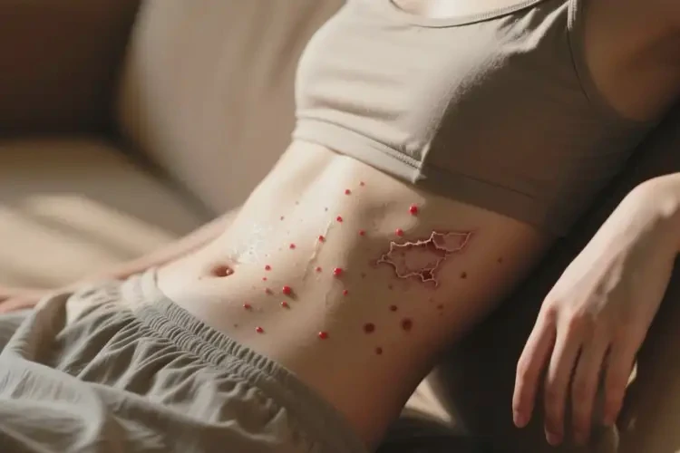 女性肚子上偶爾長濕疹不管它會自己痊愈嗎(圖2)