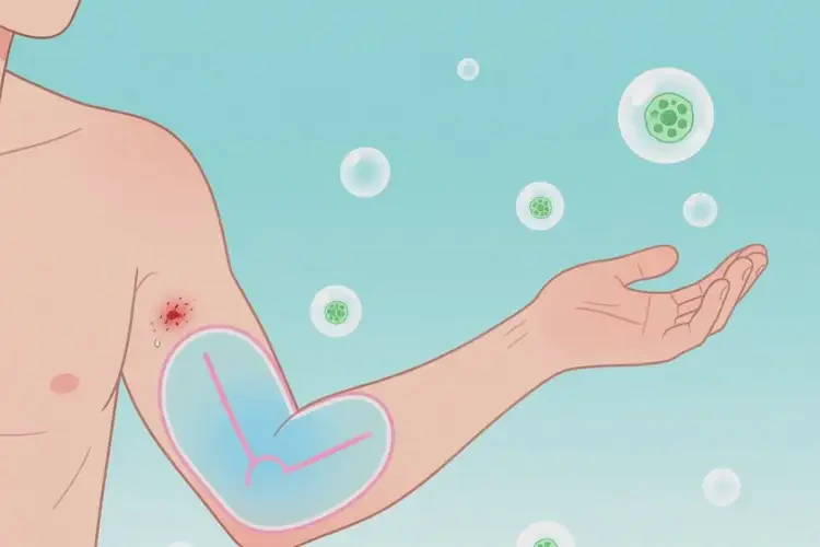 男性手臂上經常起濕疹不管它會自己自愈嗎(圖1)