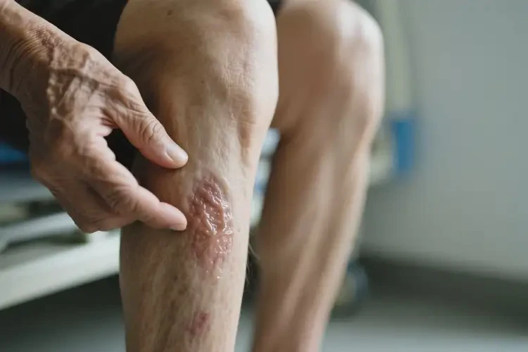 老人小腿上偶爾長(zhǎng)濕疹不管它會(huì)自己自愈嗎(圖2)