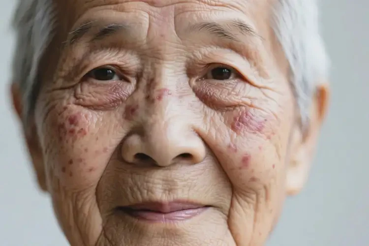 老人面部偶爾起濕疹不管它會(huì)自己痊愈嗎(圖1)