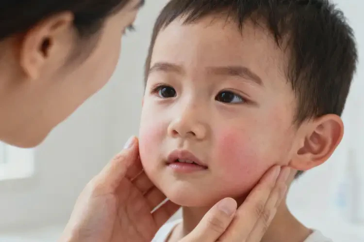 孩子臉上容易起濕疹不管它會自己自愈嗎(圖1)