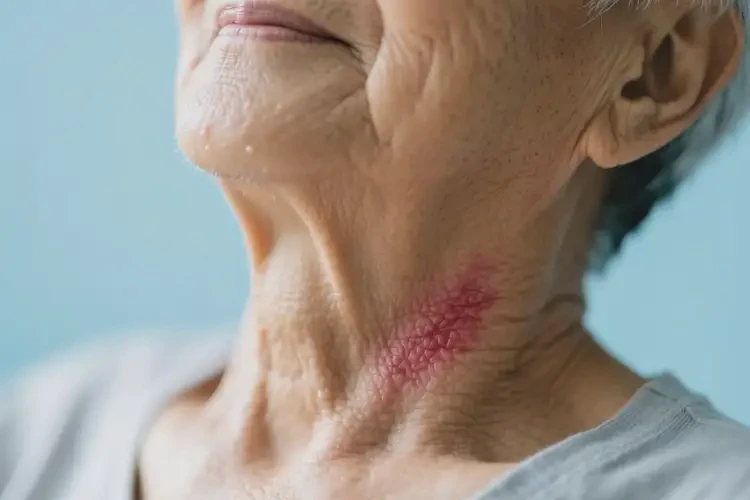 老年人脖子長濕疹能徹底自愈嗎(圖1)