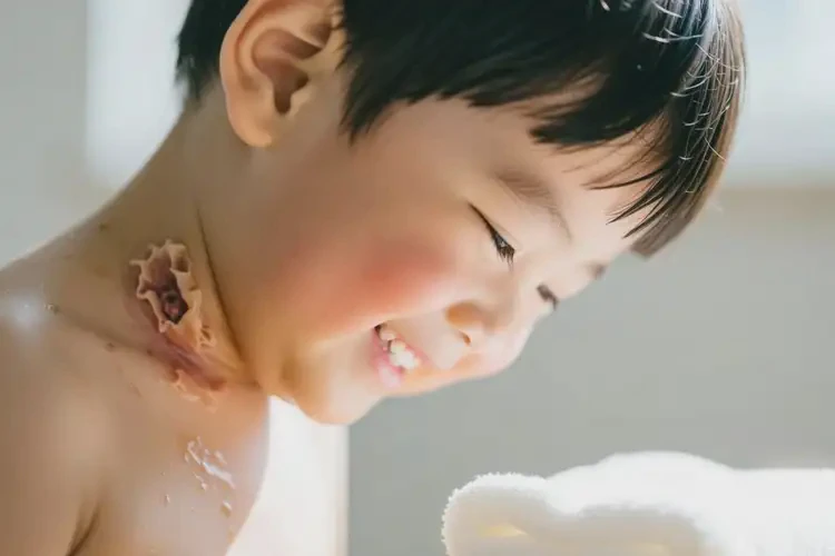 孩子脖子容易長濕疹能靠自己自愈嗎(圖2)