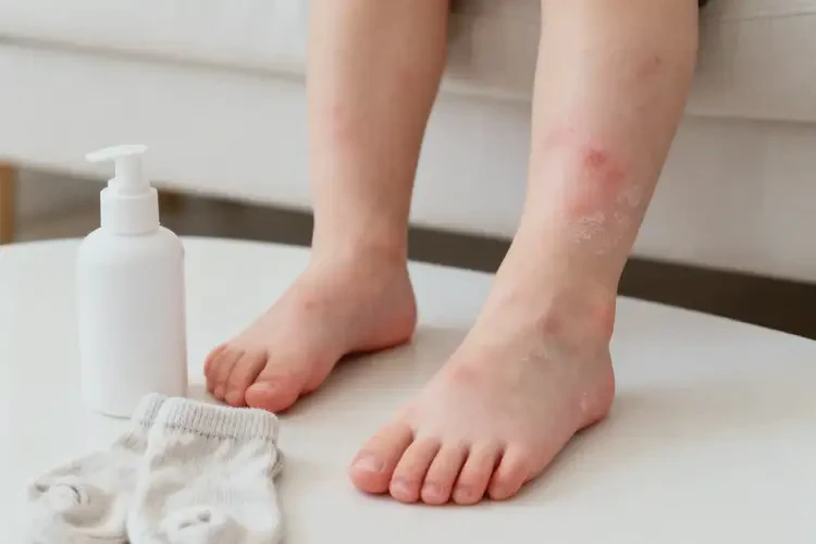 兒童腳上出現(xiàn)濕疹不管它會自己痊愈嗎(圖3)