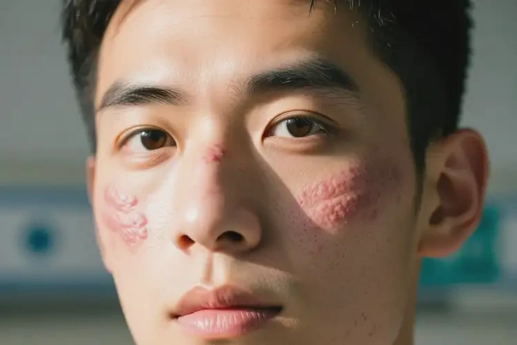 男生臉上經(jīng)常起濕疹不管它會(huì)自己好嗎(圖4)