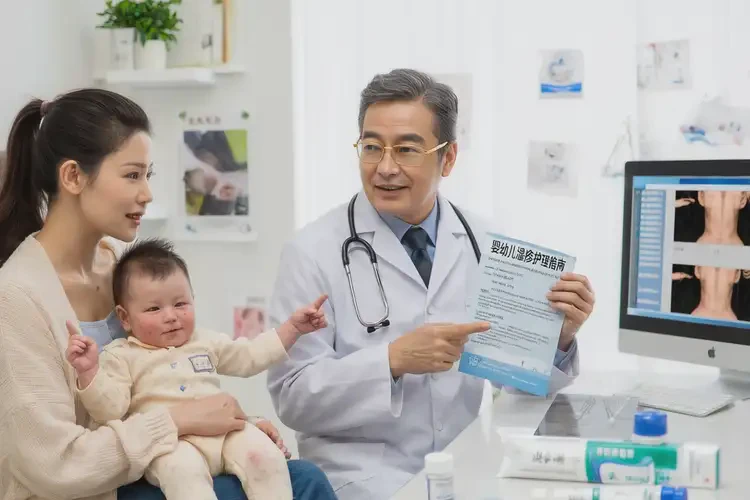 寶寶臉上出現(xiàn)濕疹不管它會(huì)自己自愈嗎(圖2)