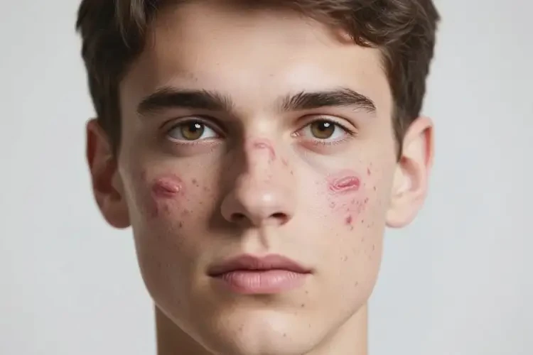 青年人臉上出現(xiàn)濕疹不管它會自己痊愈嗎(圖3)