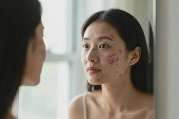 女生臉上偶爾起濕疹不管它會自己自愈嗎(圖2)