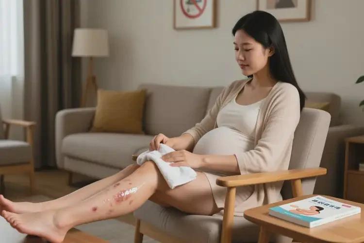 产妇小腿长湿疹不管它会自己自愈吗(图1)