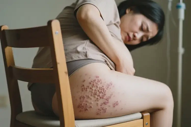 產(chǎn)婦屁股長濕疹不管它會(huì)自己自愈嗎(圖1)