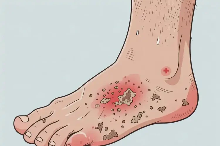 男性腳上長濕疹可以徹底自愈嗎(圖1)