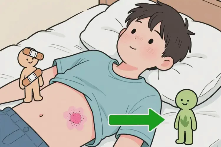 青少年肚子上出濕疹不管它會(huì)自己好嗎(圖1)