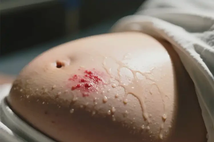 產婦肚子上有濕疹能靠自己自愈嗎(圖2)