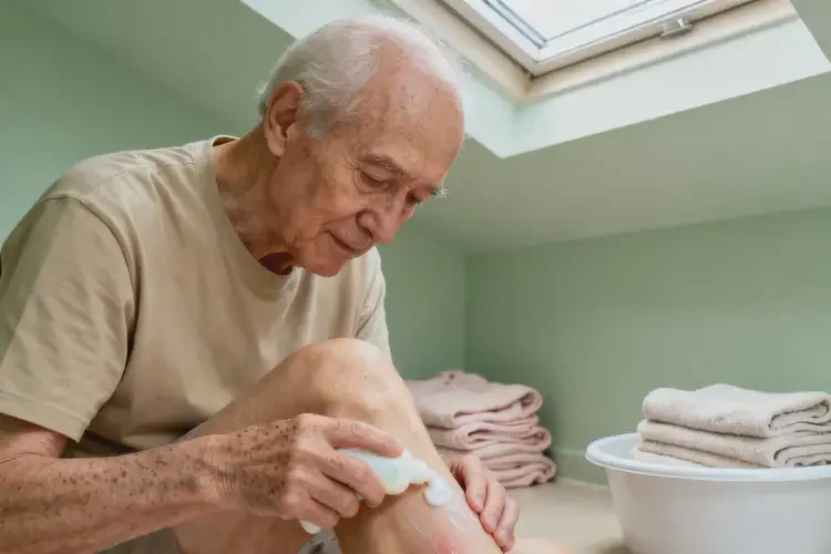 老年人小腿長濕疹不管它會自己自愈嗎(圖1)