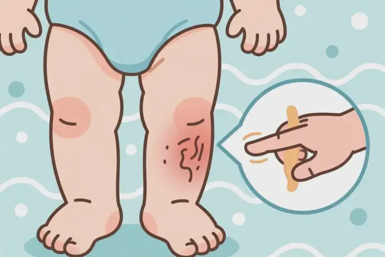 嬰幼兒小腿上容易長(zhǎng)濕疹能夠徹底治愈嗎(圖1)