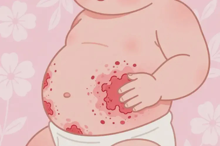 寶寶肚子有濕疹可以徹底自愈嗎(圖2)