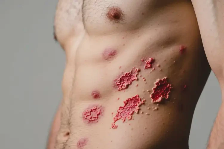 男人肚子上出濕疹可不可以徹底自愈(圖1)