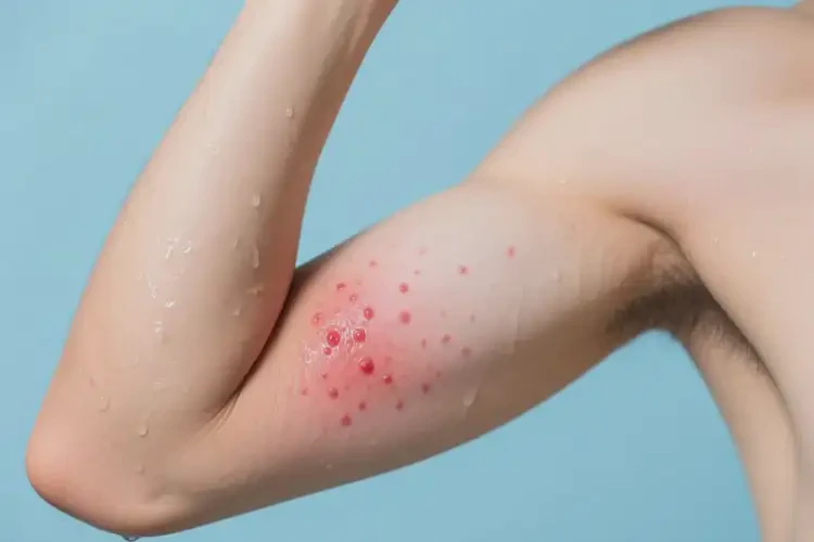 男人手臂上出現(xiàn)濕疹能不能徹底自愈(圖3)