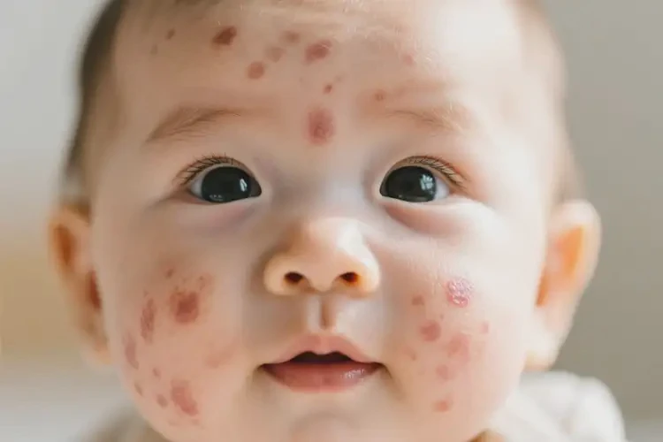 新生兒面部長濕疹不管它會自己痊愈嗎(圖2)