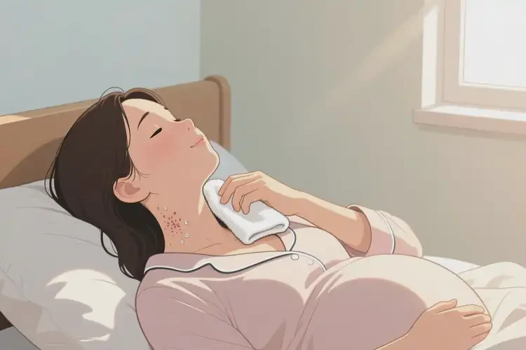 产妇脖子出现湿疹不管它会自己自愈吗(图2)