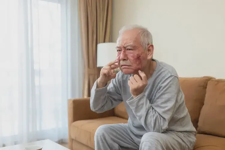 老人臉上經(jīng)常長(zhǎng)濕疹能靠自己自愈嗎(圖2)