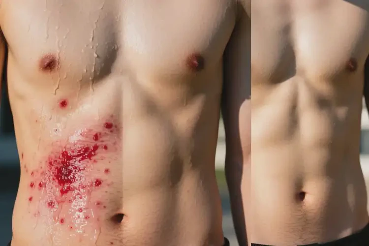 男生肚子上容易長(zhǎng)濕疹能靠自己自愈嗎(圖1)