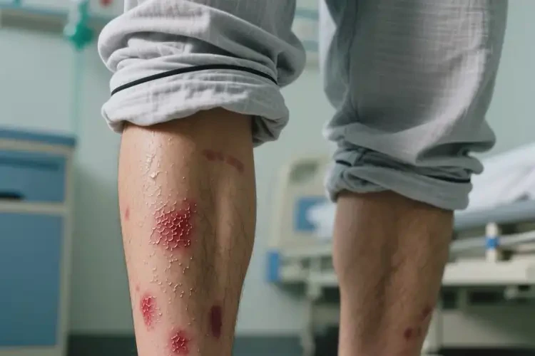 男人小腿有濕疹不管它會(huì)自己自愈嗎(圖2)