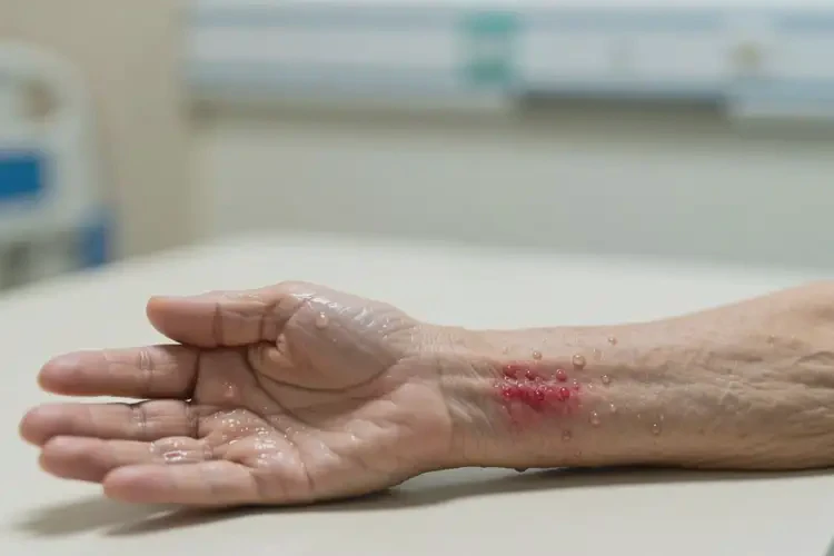 老年人手臂出濕疹不管它會(huì)自己好嗎(圖2)