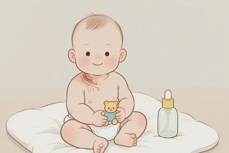 寶寶脖子出現(xiàn)濕疹不管它會自己自愈嗎(圖2)