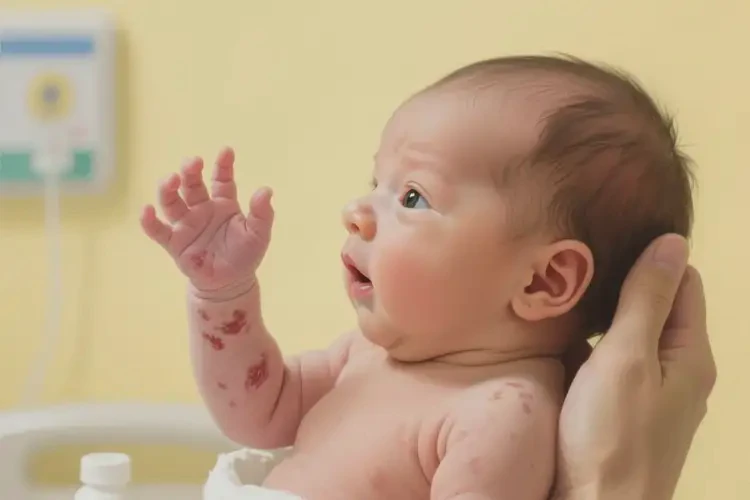 新生儿手上长湿疹不管它会自己痊愈吗(图1)