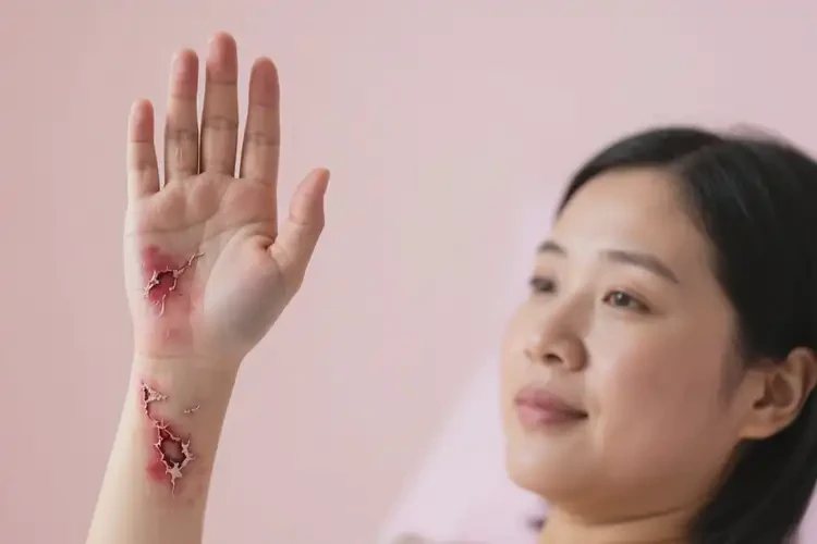 產(chǎn)婦手臂上經(jīng)常長(zhǎng)濕疹不管它會(huì)自己好嗎(圖1)