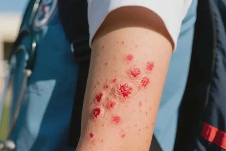 中學生手臂出現(xiàn)濕疹不管它會自己好嗎(圖4)