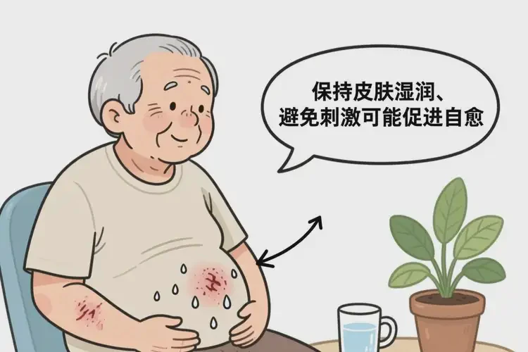 老人肚子容易長濕疹可以徹底自愈嗎(圖2)