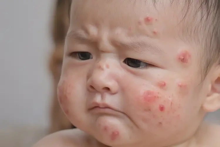 寶寶臉上出現(xiàn)濕疹不管它會(huì)自己自愈嗎(圖4)