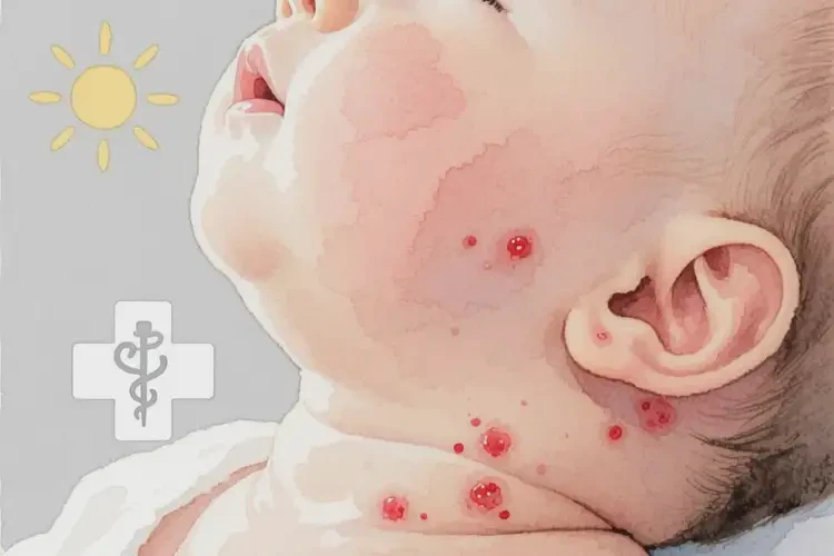 新生兒脖子起濕疹可以徹底自愈嗎(圖2)