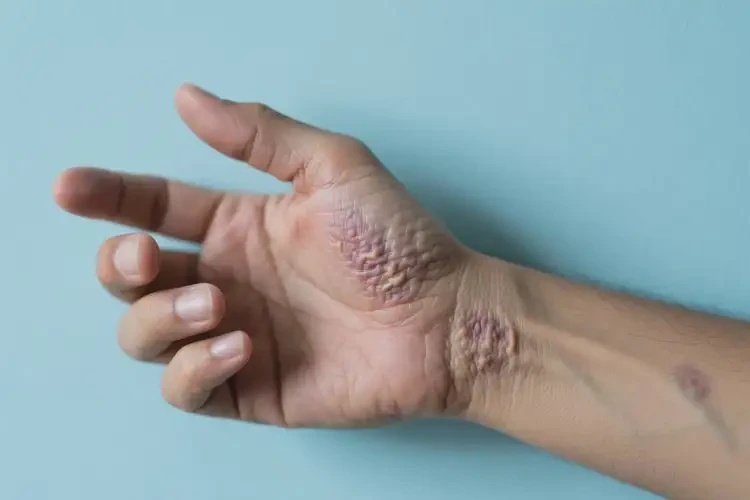 男性手上出濕疹不管它會(huì)自己好嗎(圖1)