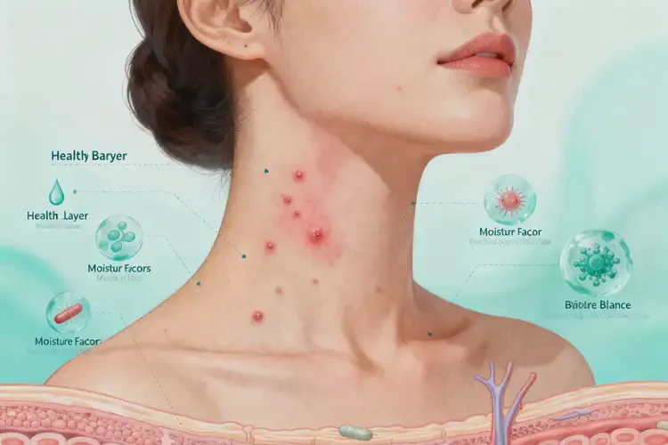 女生脖子上有濕疹不管它會自己自愈嗎(圖1)