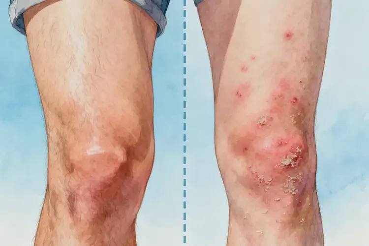 男性大腿經(jīng)常起濕疹不管它會自己好嗎(圖1)