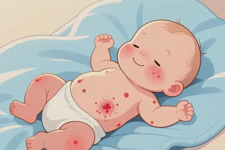 寶寶肚子上偶爾長濕疹不管它會(huì)自己自愈嗎(圖3)