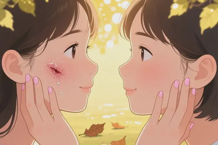 女生面部經(jīng)常長濕疹不管它會自己痊愈嗎(圖1)