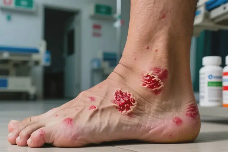 男人腳上起濕疹不管它會(huì)自己自愈嗎(圖4)