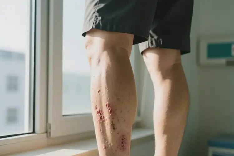 男人小腿有濕疹不管它會(huì)自己自愈嗎(圖3)