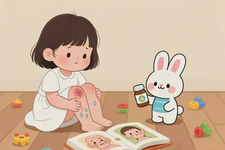 少兒身上有濕疹不管它會自己好嗎(圖1)