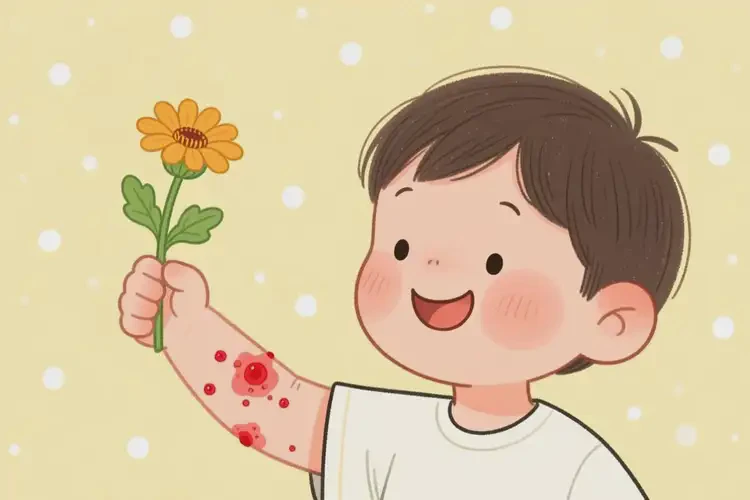 孩子手臂上出濕疹能夠徹底治愈嗎(圖3)