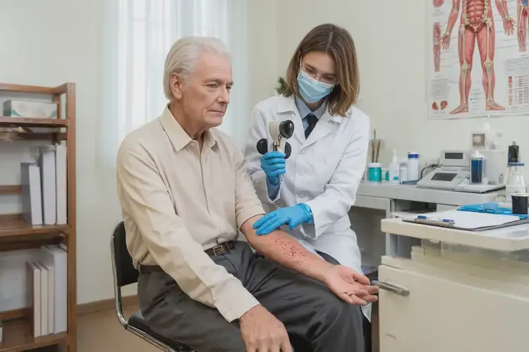 老年人身上偶爾長(zhǎng)濕疹不管它會(huì)自己痊愈嗎(圖1)