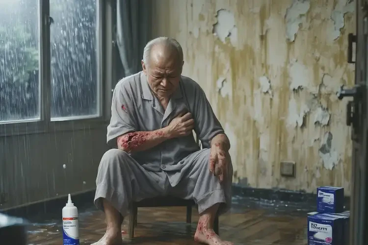 老人大腿容易起濕疹不管它會(huì)自己自愈嗎(圖2)