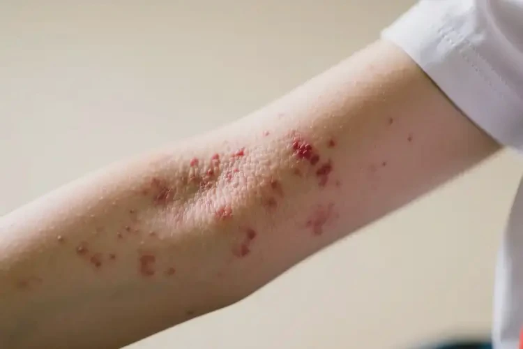 中學(xué)生手臂上起濕疹能不能徹底自愈(圖1)