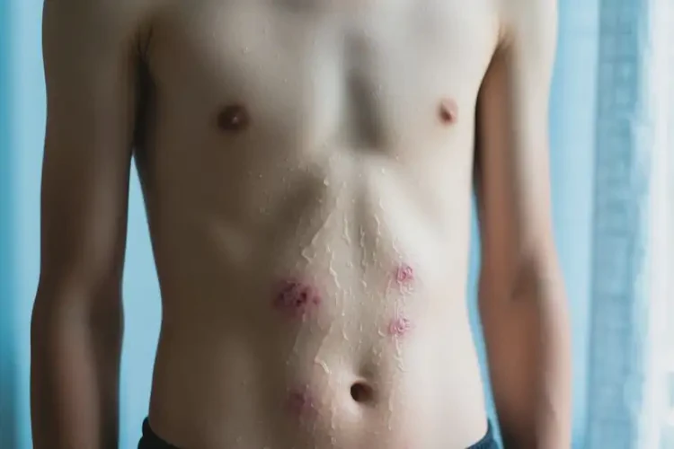 青少年肚子上经常长湿疹不管它会自己好吗(图2)